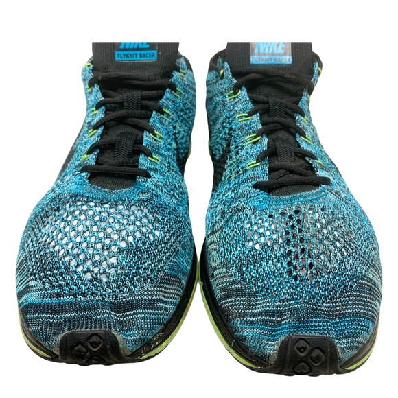 Nike Blue Lagoon Flyknit Racing Running Athletic Shoes Men's Sz 12 526628-401 - Picture 5 of 10